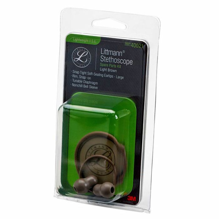 Komplet rezervnih delov za Littmann Lightweight II; membrana z okvirjem in nehladilni obroček, par oliv, rjave barve