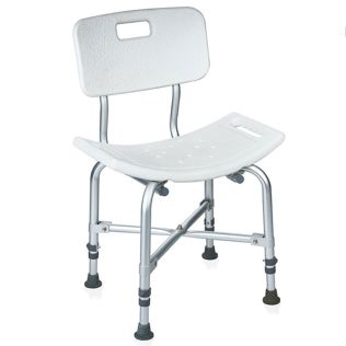 Tuš stol s naslonom za prekomerno težke osebe, nosilnost 227 kg