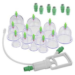 Cupping set s pumpico, 12 plastičnih skodelic