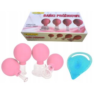 Cupping set za obraz, 4 steklene čašice