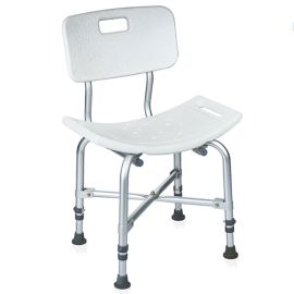 Tuš stol s naslonom za prekomerno težke osebe, nosilnost 227 kg