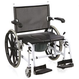 Invalidski WC in tuš voziček za debele osebe, nosilnost 200 kg